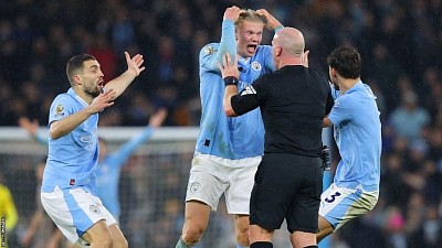Haaland's Frustration: Referee Decision Sparks Controversy in Man City 3-3 Tottenham Showdown